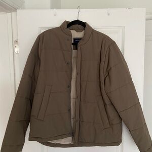 Abercrombie & Fitch Men's Tan Puffer Jacket